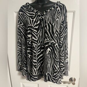 Nygard Black and White Tunic Size 8